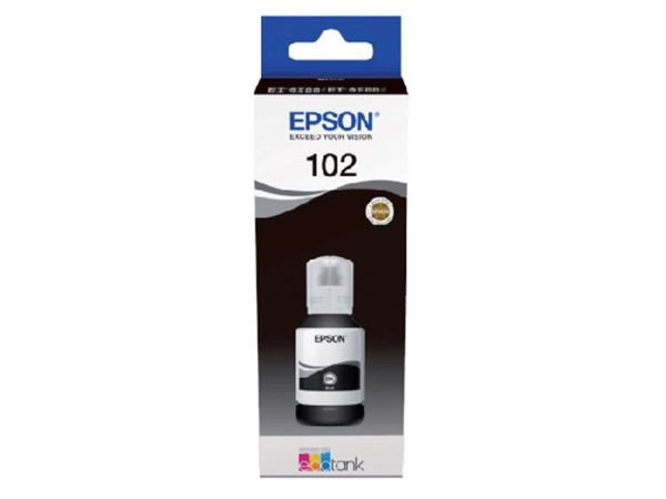 Een Navulinkt Epson 102 T03R1 zwart koop je bij VHK Kantoorartikelen