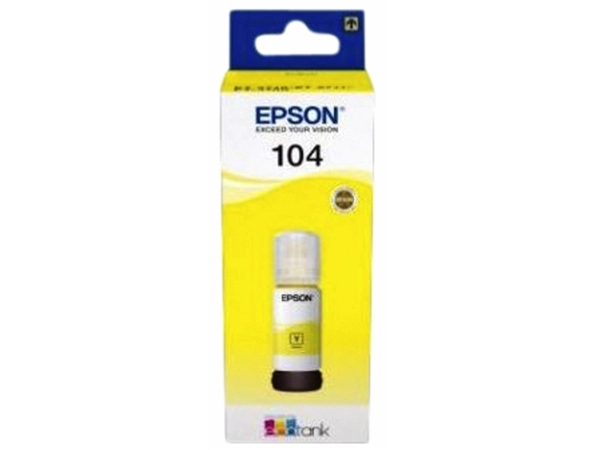 Een Navulinkt Epson 104 T00P440 geel koop je bij VHK Kantoorartikelen