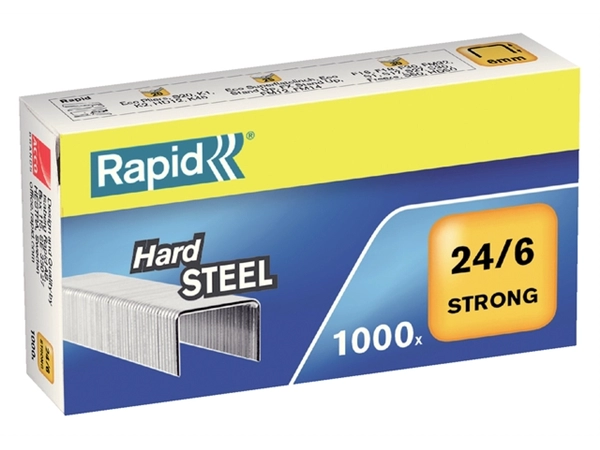 Een Nieten Rapid 24/6 staal strong 1000 stuks koop je bij Hoekmankantoorartikelen.nl