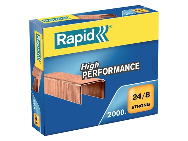 Een Nieten Rapid 24/8 verkoperd strong 2000 stuks koop je bij Hoekmankantoorartikelen.nl