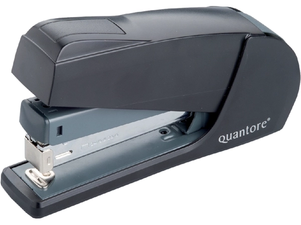 Een Nietmachine Quantore luxe fullstrip 20vel 24/6 zwart koop je bij VHK Kantoorartikelen