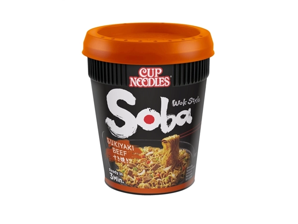 Een Noodles Nissin Soba sukiyaki beef cup koop je bij VHK Kantoorartikelen