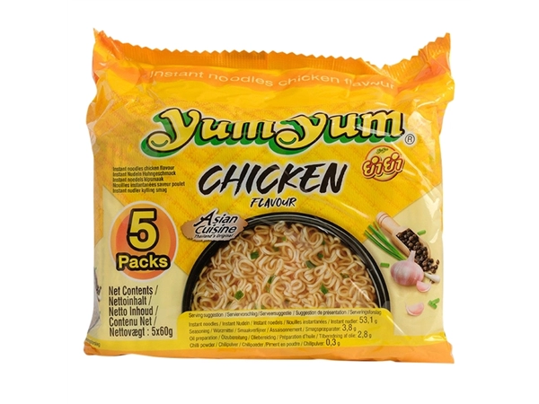 Een Noodles Yum Yum kip bami 5-pack 5x60gr koop je bij VHK Kantoorartikelen