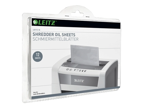 Een Olie voor papiervernietiger sheet Leitz IQ 12vel koop je bij VHK Kantoorartikelen