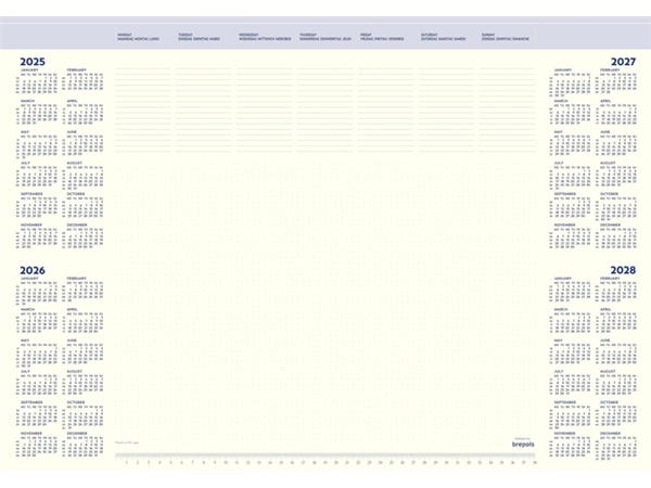 Een Onderlegblok 2025 Brepols Office Mate 7dagen/1pagina 41.2x59cm koop je bij Hoekmankantoorartikelen.nl