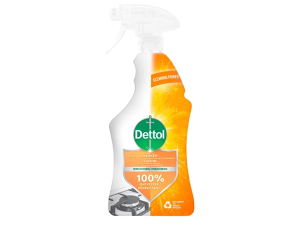 Een Ontvetter Dettol Keuken spray 500ml koop je bij VHK Kantoorartikelen