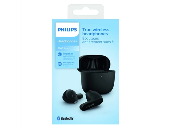 Een Oortelefoon Philips In-ear TWS TAT2236 zwart koop je bij VHK Kantoorartikelen