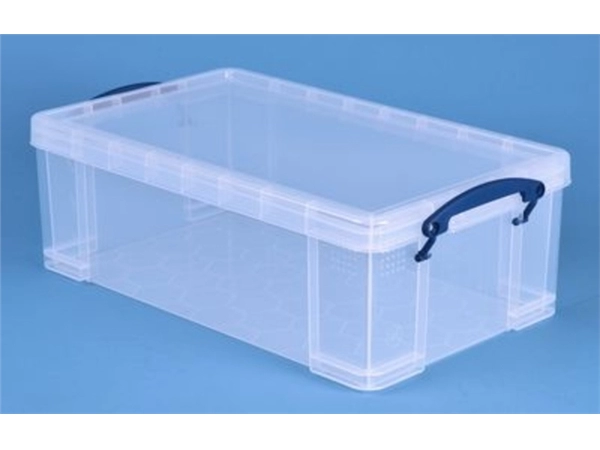 Een Opbergbox Really Useful 12 liter 465x270x150mm transparant wit koop je bij VHK Kantoorartikelen