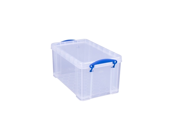 Een Opbergbox Really Useful 8 liter 340x200x175mm transparant wit koop je bij VHK Kantoorartikelen