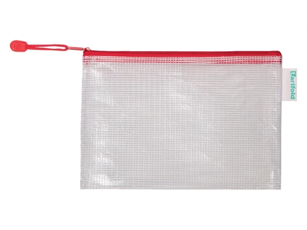 Een Opbergtas Zipper met rits 235x165mm PVC rood koop je bij Hoekmankantoorartikelen.nl