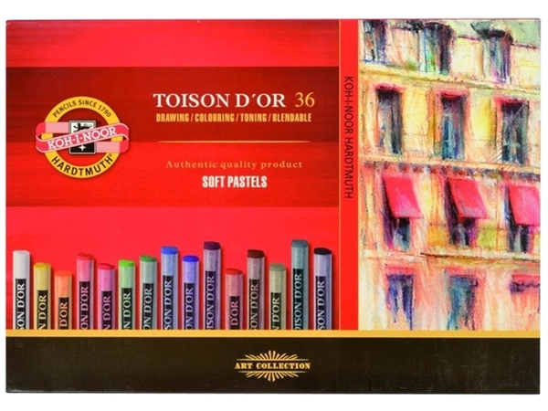 Een Pastelkrijt Koh-I-Noor Toison 8515 rond 36 stuks assorti koop je bij VHK Kantoorartikelen