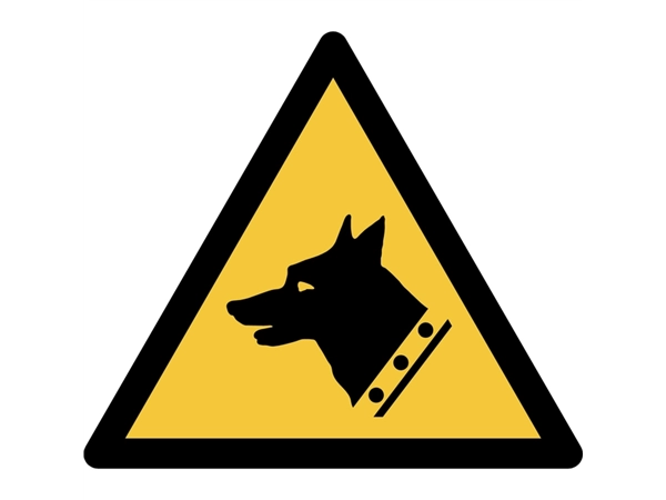 Een Pictogram bordje Djois Waarschuwing: waakhond 200 x 176 mm Geel koop je bij Hoekmankantoorartikelen.nl