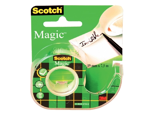 Een Plakband Scotch Magic 810 19mmx7.5m onzichtbaar + plakbandhouder koop je bij Hoekmankantoorartikelen.nl