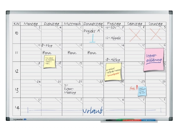 Een Planbord Legamaster premium projectplanner 60x90cm koop je bij VHK Kantoorartikelen