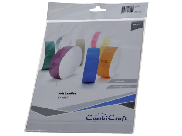 Een Polsband Combicraft Tyvek geel 100 stuks koop je bij Hoekmankantoorartikelen.nl