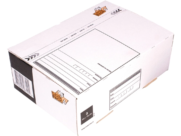 Een Postpakketbox 3 CleverPack 240x170x80mm wit koop je bij VHK Kantoorartikelen