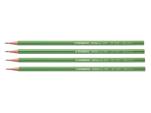 Een Potlood STABILO Greengraph 6003 HB koop je bij VHK Kantoorartikelen