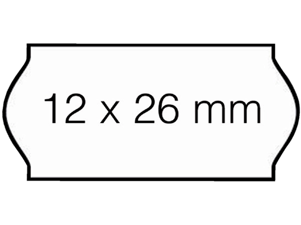 Een Prijsetiket 12x26mm Open-Data C6 afneembaar wit koop je bij VHK Kantoorartikelen