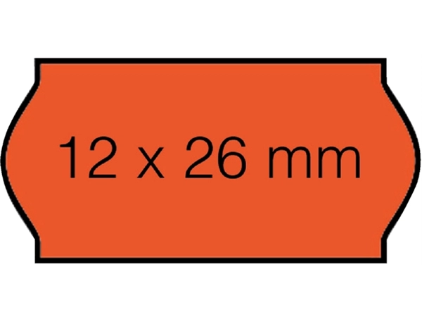 Een Prijsetiket 12x26mm Open-Data C6 permanent fluor rood 1500 stuks koop je bij Hoekmankantoorartikelen.nl