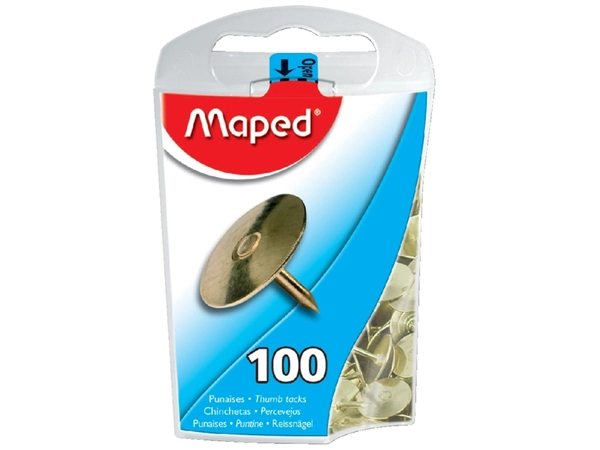 Een Punaises Maped messing 100 stuks koop je bij Hoekmankantoorartikelen.nl