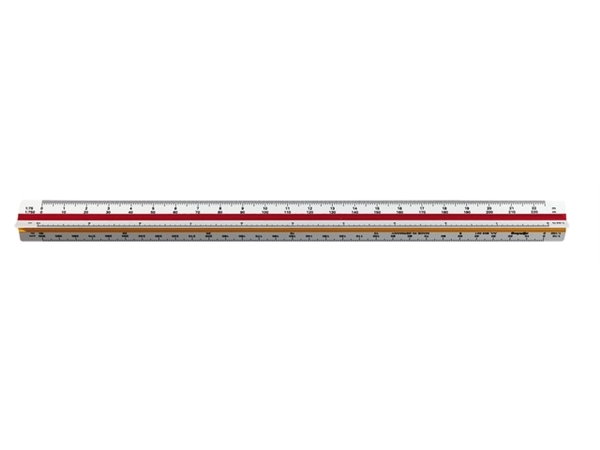 Een Reductieschaalstok rOtring driekantig architect 30cm koop je bij VHK Kantoorartikelen