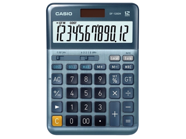 Een Rekenmachine Casio DF-120EM koop je bij VHK Kantoorartikelen