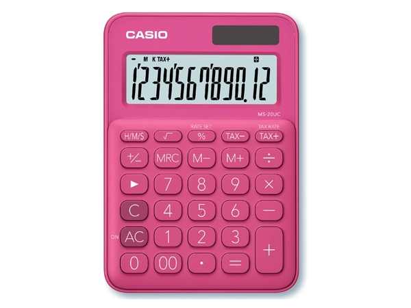 Een Rekenmachine Casio MS-20UC rood koop je bij VHK Kantoorartikelen