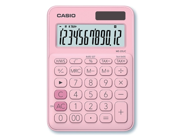 Een Rekenmachine Casio MS-20UC roze koop je bij VHK Kantoorartikelen