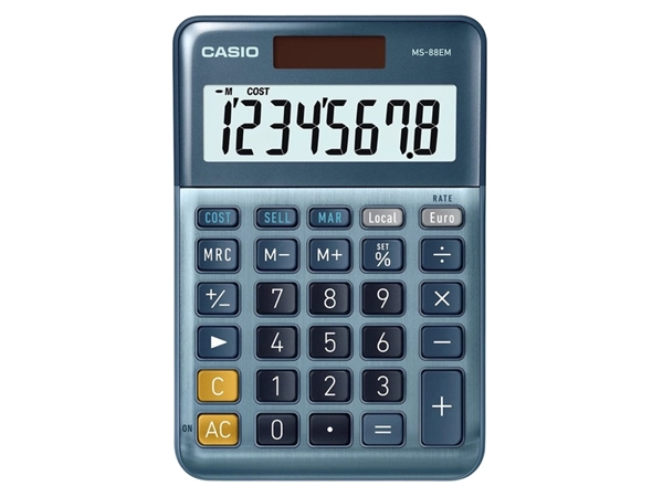 Een Rekenmachine Casio MS-88EM koop je bij VHK Kantoorartikelen