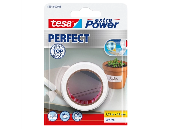 Een Reparatietape tesa® extra Power Perfect 2,75mx19mm wit koop je bij VHK Kantoorartikelen