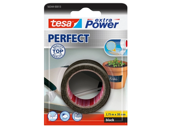 Een Reparatietape tesa® extra Power Perfect 2.75mx38mm zwart koop je bij VHK Kantoorartikelen