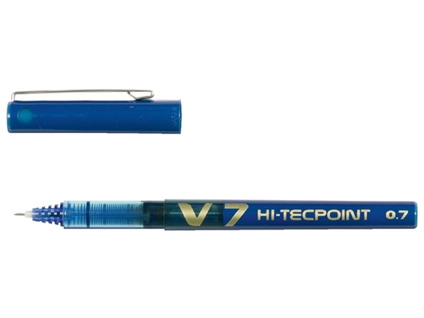 Een Rollerpen PILOT Hi-Tecpoint V7 medium blauw koop je bij Hoekmankantoorartikelen.nl