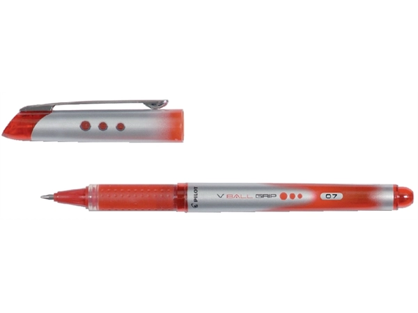 Een Rollerpen PILOT V-Ball Grip medium rood koop je bij Hoekmankantoorartikelen.nl