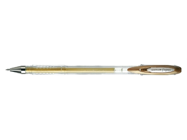 Een Rollerpen Uni-ball Signo medium metallic goud koop je bij Hoekmankantoorartikelen.nl