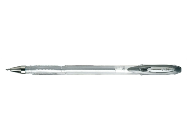 Een Rollerpen Uni-ball Signo medium metallic zilver koop je bij VHK Kantoorartikelen