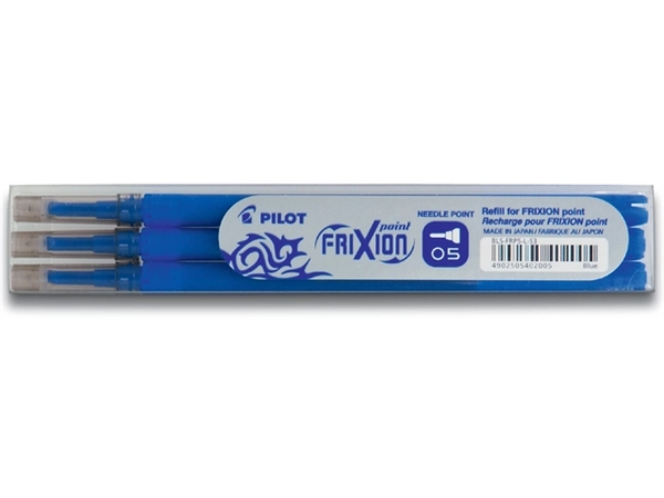 Een Rollerpenvulling PILOT friXion fijn blauw set à 3 stuks koop je bij Hoekmankantoorartikelen.nl