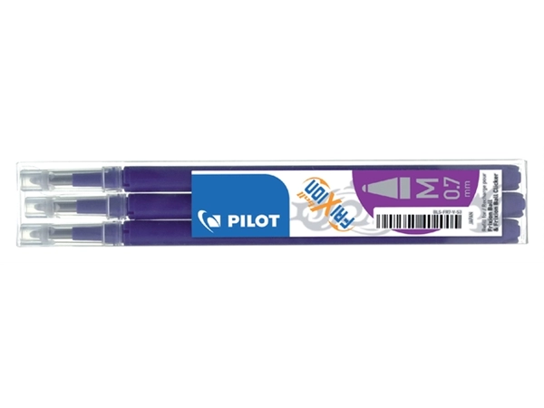 Een Rollerpenvulling PILOT friXion medium violet set à 3 stuks koop je bij VHK Kantoorartikelen