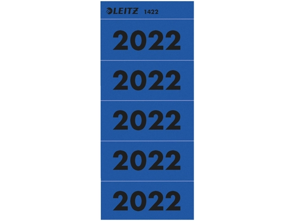 Een Rugetiket Leitz 2022 80mm blauw 100 stuks koop je bij Hoekmankantoorartikelen.nl