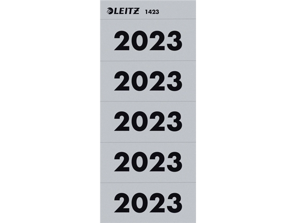 Een Rugetiket Leitz 2023 80mm grijs 100 stuks koop je bij Hoekmankantoorartikelen.nl