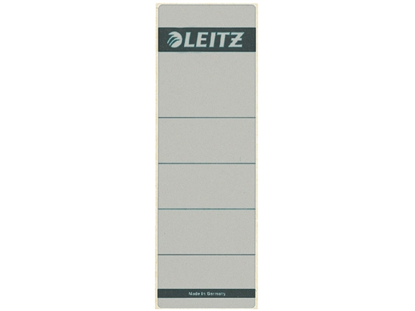 Een Rugetiket Leitz breed/kort 62x192mm zelfklevend grijs 10 stuks koop je bij Hoekmankantoorartikelen.nl