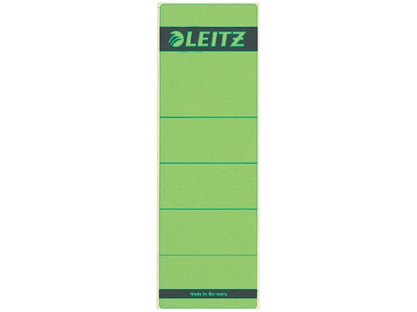 Een Rugetiket Leitz breed/kort 62x192mm zelfklevend groen 10 stuks koop je bij Hoekmankantoorartikelen.nl