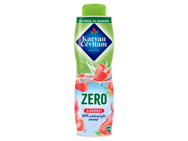 Een Siroop Karvan Cevitam aardbei 0% suiker 600ml koop je bij VHK Kantoorartikelen