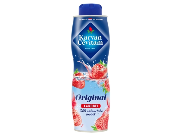 Een Siroop Karvan Cevitam aardbei 600ml koop je bij VHK Kantoorartikelen