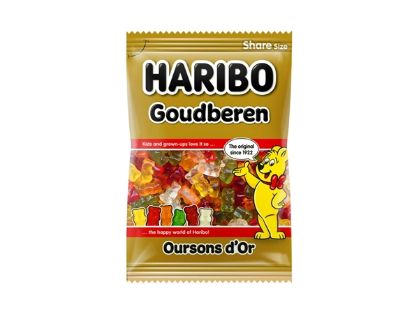 Een Snoep Haribo Goudbeertjes zak 250gr koop je bij VHK Kantoorartikelen