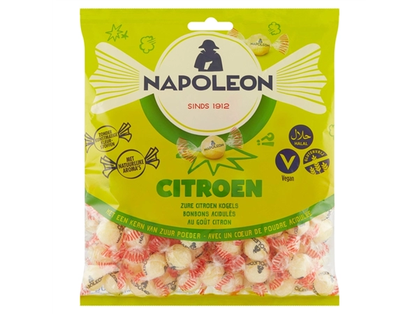 Een Snoep Napoleon citroen zak 1kg koop je bij VHK Kantoorartikelen