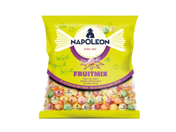 Een Snoep Napoleon fruitmix zak 1kg koop je bij VHK Kantoorartikelen