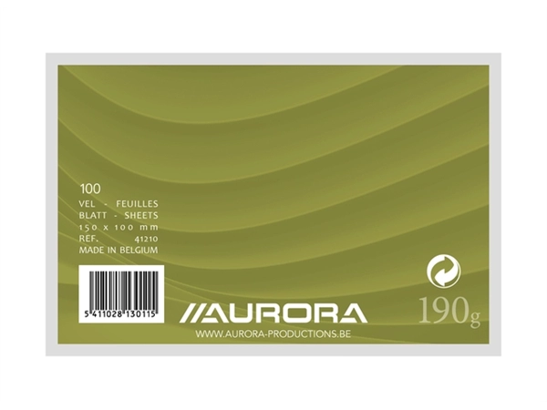 Een Systeemkaart Aurora 150x100mm blanco 190gr wit 100 vel koop je bij Hoekmankantoorartikelen.nl