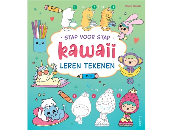 Een Tekenboek Deltas stap voor stap Kawaii koop je bij Sysdicom BV