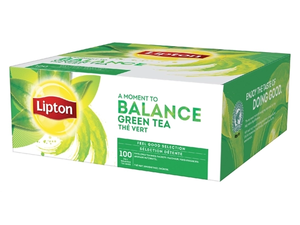 Een Thee Lipton Balance green tea 100x1.5gr koop je bij VHK Kantoorartikelen