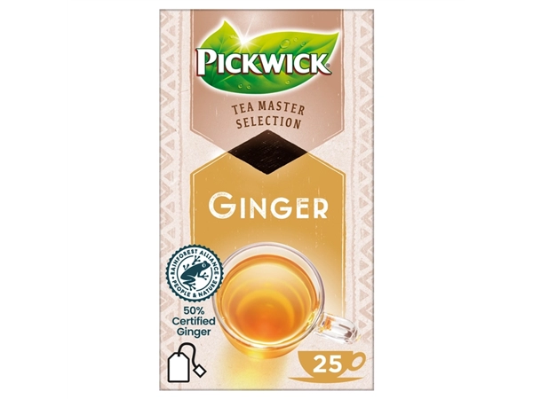 Een Thee Pickwick Master Selection ginger 25st koop je bij VHK Kantoorartikelen